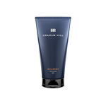 Transparentes MALMEDY Shaving Gel von GRAHAM HILL in einer dunkelblauen 150-ml-Tube mit schwarzem Verschluss